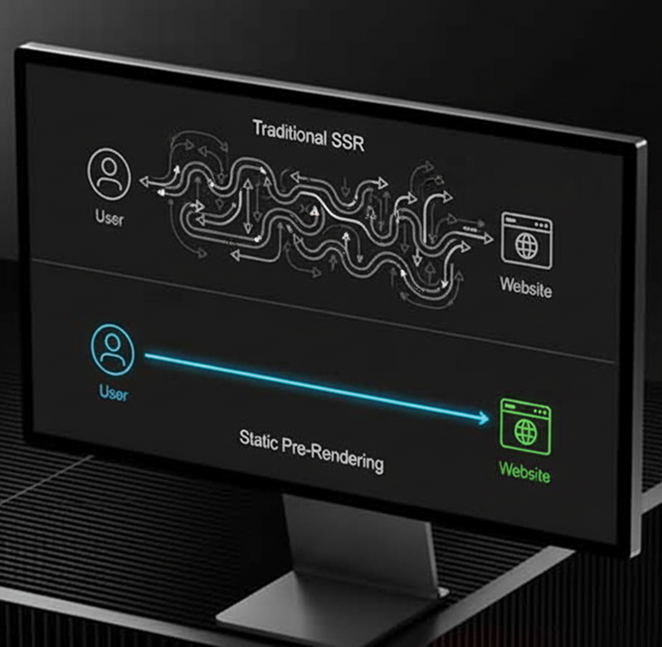 A user happily viewing an instantly loaded mobile screen.